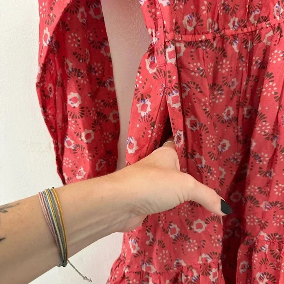 Xirena Jia Floral Silk Blend Mini Dress Coral Blush - Picture 8 of 13